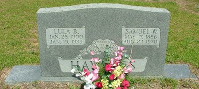 Hawkins, Samuel W & Maggie Lula Baker, Pisgah Baptist Cem, Sumter Co, SC.jpg