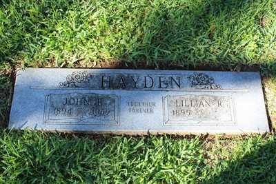 Hayden, John Edward & Lillian R Ackley, Greenwood Cem, Tarrant Co, TX.jpg