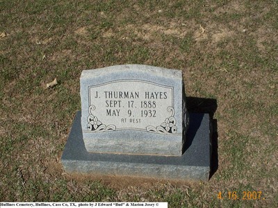 Hayes, J Thurman, Huffines Cem, Huffines, Cass Co, TX.jpg