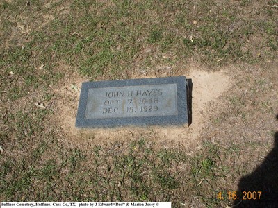 Hayes, John Henry, Huffines Cem, Huffines, Cass Co, TX.jpg
