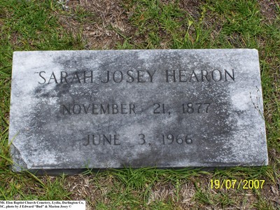 Hearon, Sarah Josey, Mt. Elam Baptist Cem, Darlington Co, SC.jpg