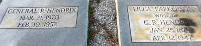 Hendrix, General R & Lilla Parkerson, Woodlawn Cem, Dodge Co, GA.jpg