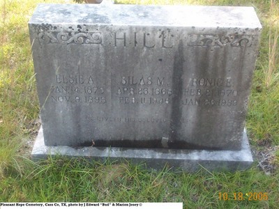 Hill Silas & Elsia & Ronie, Pleasant Hope Cemetery, Cass Co, TX 008.jpg