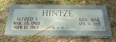 Hintze, Alfred Pedrick & Ada Mae Strickland, Rockwell Cem, Marion Co, FL.jpg