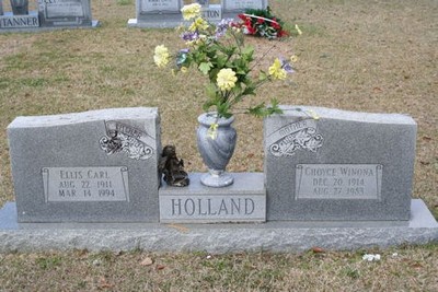 Holland, Ellis C & Choyce Winona Cumbest, Caswell Springs Cem, Jackson Co, MS.jpg
