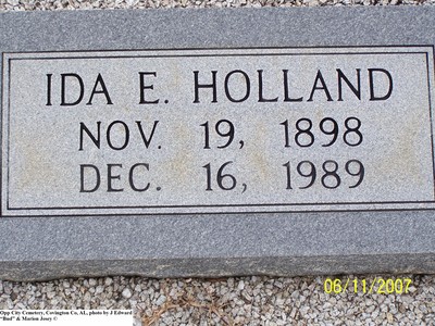 Holland, Ida E, Opp City Cem, Covington Co, AL.jpg