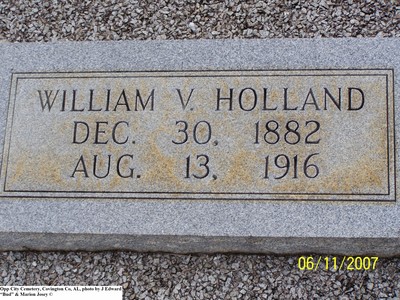 Holland, William V, Opp City Cem, Covington Co, AL.jpg