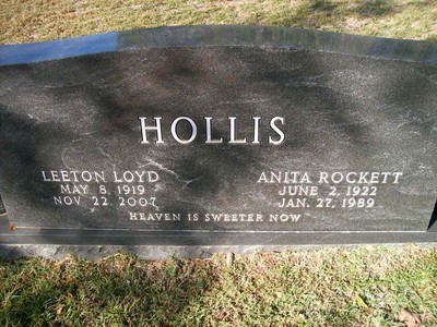 Hollis, Leeton Loyd & Anita Rockett, Antioch Cem, Union Parish, LA.jpg