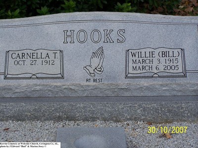 Hooks, Willie & Carnella T, Kervin Cem, Covington Co, AL.jpg