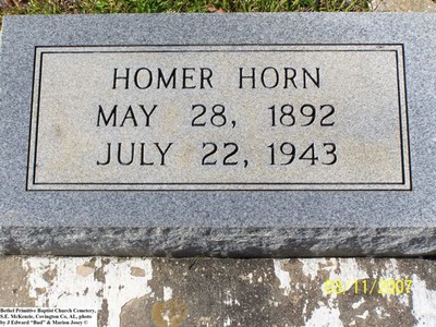 Horn, Homer,  Bethel Primitive Baptist Cem, Covington Co, AL.jpg