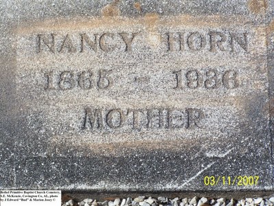 Horn, Nancy,  Bethel Primitive Baptist Cem, Covington Co, AL.jpg
