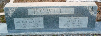 Howell, Wm Clayton & Clara L Howell, Cedar Grove Cem, Laurens Co, GA.jpg