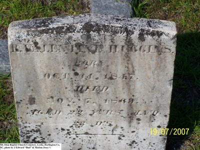 Huggins, Reubin Valintine, Mt. Elam Baptist Cem, Darlington Co, SC.jpg