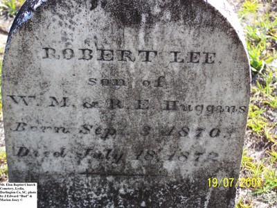 Huggins, Robert Lee, Mt. Elam Baptist Church Cem, Darlington Co, SC.jpg