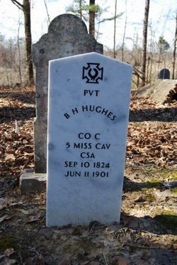 Hughes, Benjamin Harrison, Teoc Presbyterian Cem, Carroll Co, MS.jpg