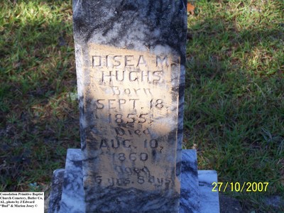 Hughs, Disea M, Consolation Baptist Cem, Butler Co, AL.jpg