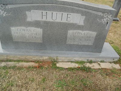 Huie, Cowin Columbus & Edna Campbell, Mount Vernon Cem, Iredell Co, NC.jpg