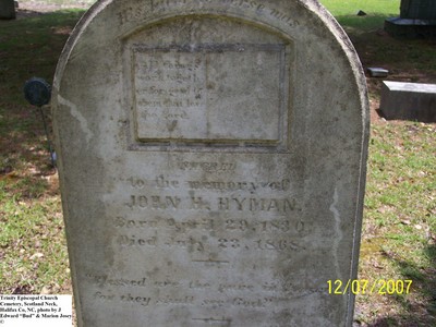 Hyman, John H,  Trinity Cem, Halifax Co, NC.jpg
