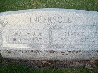 Ingersoll, Andrew J & Clara I Edwards, Newton Cemetery, Cemeron Co, PA.jpg