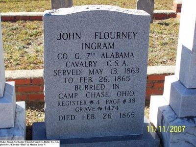 Ingram, John Flourney, Oakey Streek Methodist Cem, Butler Co, AL.jpg