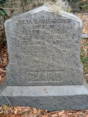 Izard, Julia Bedon, Live Oak Cemetery, Colleton Co, SC.jpg