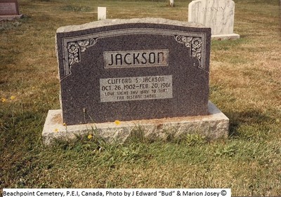 Jackson, Clifford S, Beach Point Cemetery, P.E.I., Canada.jpg