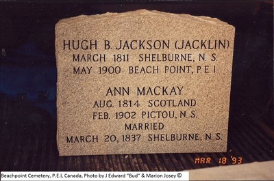 Jackson, Hugh B & Ann McKay, Beach Point Cemetery, P.E.I., Canada.jpg