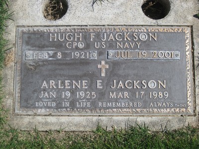 Jackson, Hugh F & Arlene E West, Gate of Heven Cem, Santa Clara Co, CA.jpg