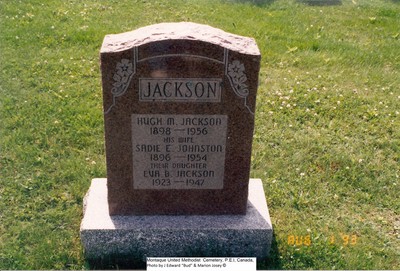 Jackson, Hugh M & Sadie Etta Johnston, Montaque United Methodist Cem, P.E.I, Canada.jpg