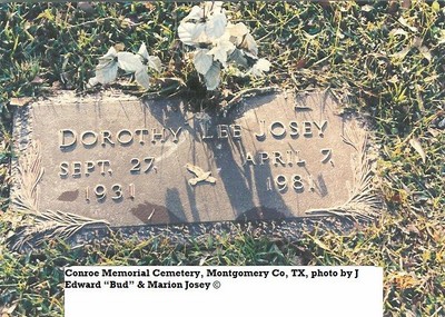 Josey, Dorothy Lee, Conroe Memorial Cem, Conroe, Montgomery Co, TX.jpg