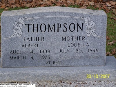 Thompson, Albert & Louella, Kervin Cem, Covington Co, AL.jpg