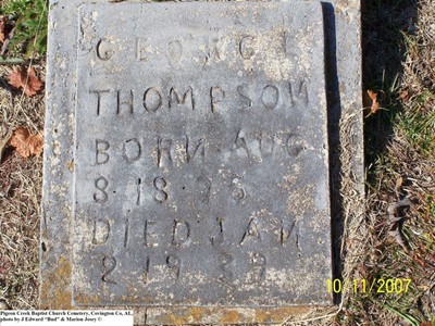 Thompson, George L, Pigeon Creek Baptist Cem, Covington Co, AL.jpg