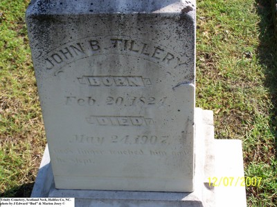 Tillery, John B,  Trinity Cem, Halifax Co, NC.jpg
