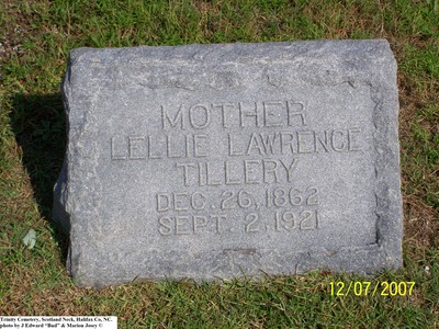 Tillery, Lillie Lawrence,  Trinity Cem, Halifax Co, NC.jpg