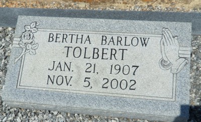 Tolbert, Bertha Barlow, Flat Rock Cemetery, Conecuh Co, AL.jpg