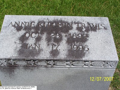 Travis, Annie Kitchin,  Trinity Cem, Halifax Co, NC.jpg