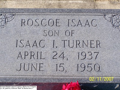 Turner, Roscoe Isaac, Fairmount Baptist Cem, Covington Co, AL.jpg