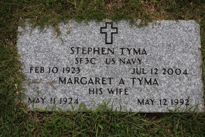 Tyma, Stephen P & Margaret A Watkins, Maryland Veterans Cem, Prince George Co, MD.jpg