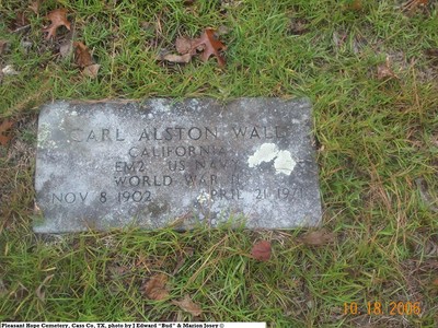 Wall, Carl Alston, Pleasant Hope Cem, Cass Co, TX.jpg