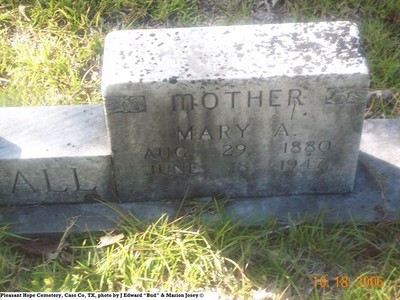 Wall, Mary Ann Josey, Pleasant Hope Cem, Cass Co, TX.jpg