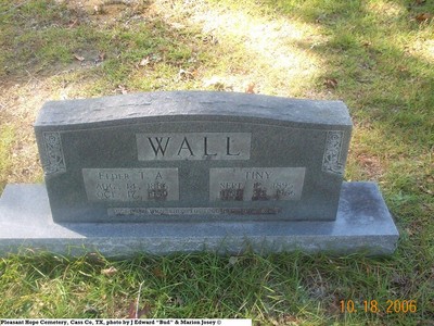 Wall, Thomas A. & Tiny Wiggins, Pleasant Hope Cem, Cass Co, TX.jpg