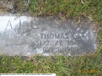 Wall, Thomas G, Pleasant Hope Cemetery, Cass Co, TX 099.jpg