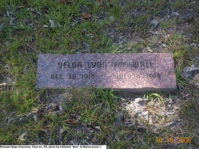 Wall, Velda Lyon, Pleasant Hope Cem, Cass Co, TX.jpg