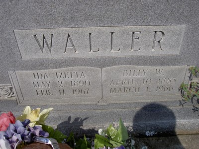 Waller, Billy & Ida Grover, Mount Olive Cemetery, Ben Hill Co, GA.jpg