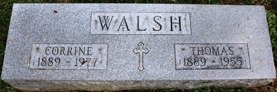 Walsh, Thomas & Corrine Cummins, Saint Francis Cem, Pendleton Co, KY.jpg