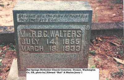 Walters, Columbia Augustia Josey, Bay Springs Cem, Washington Co, GA.jpg