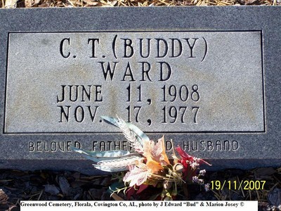 Ward, Clement T, Greenwood Cemetery, Florala, Covington Co, AL.jpg