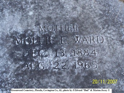 Ward, Mary Elizabeth Williams, Greenwood Cem, Covington Co, AL.jpg