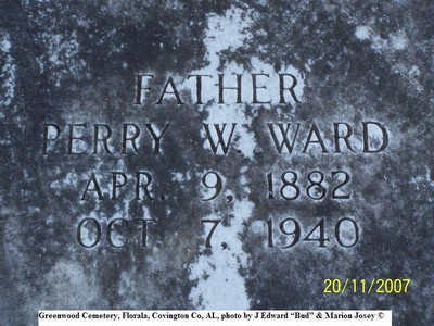Ward, Perry W, Greenwood Cem, Covington Co, AL.jpg