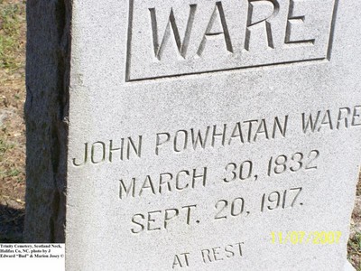 Ware, John Powhatan, Trinity Cem, Halifax Co, NC.jpg